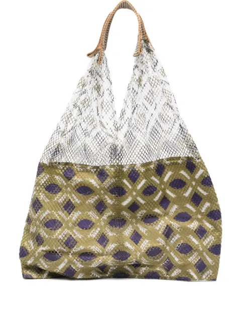 Épice mesh-panel geometric tote bag