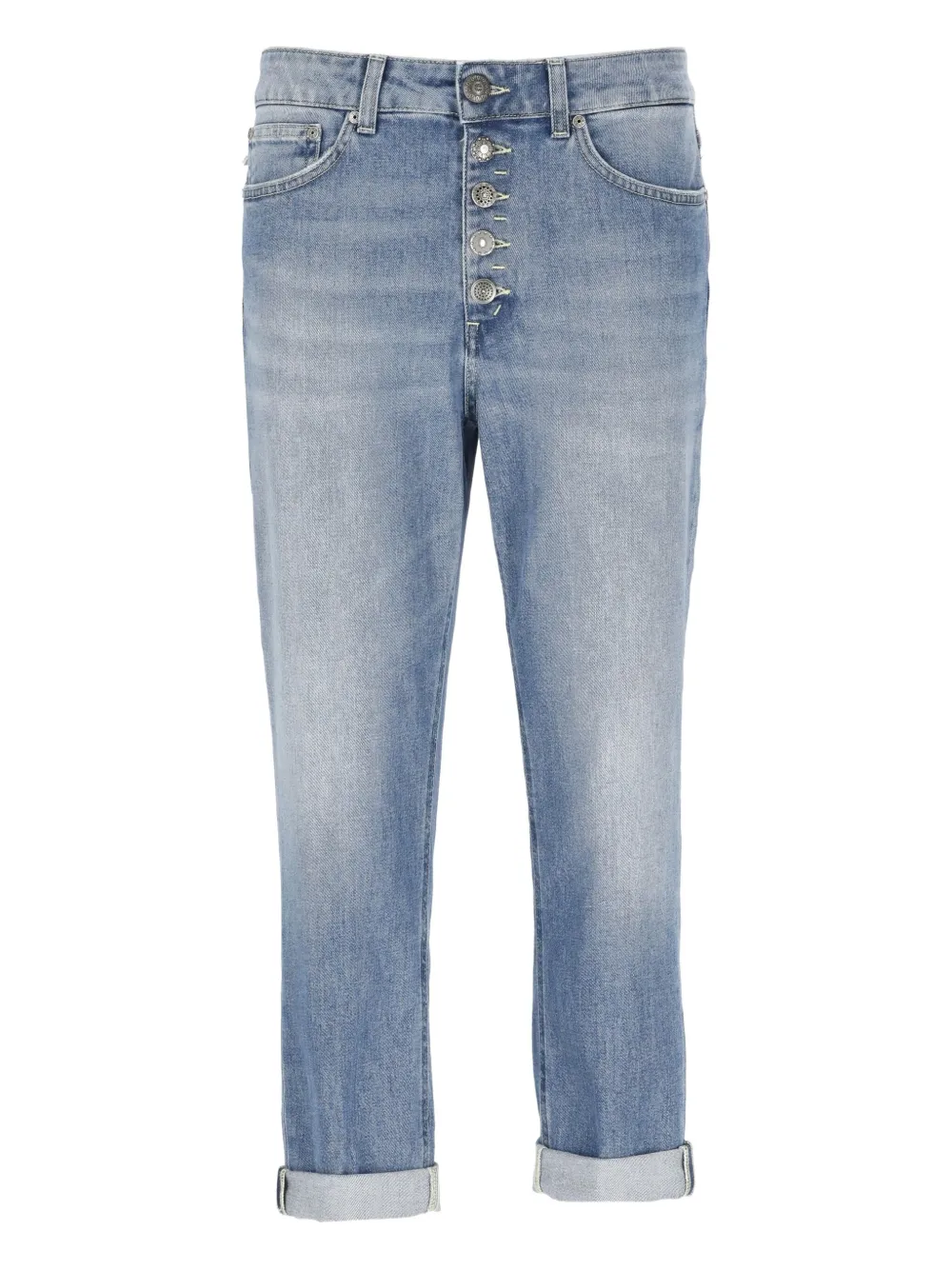 DONDUP Jeans met logopatch Blauw