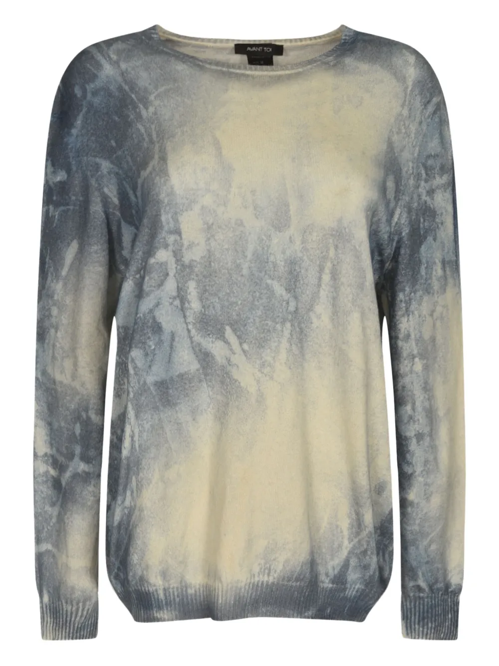 Avant Toi Trui met tie-dye print Beige