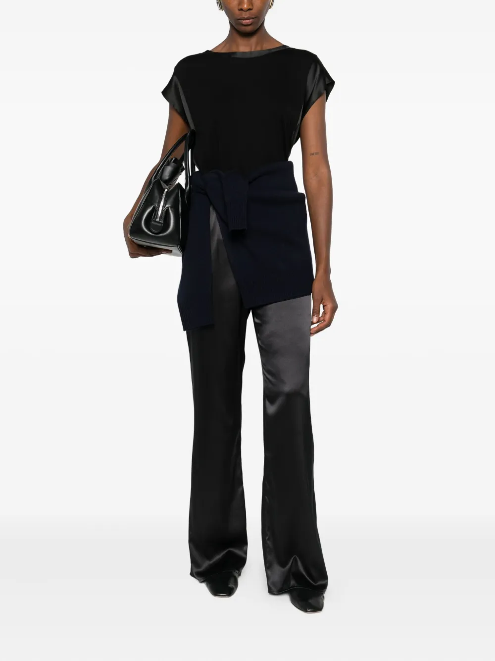 Purotatto Velvet Panel Top In Black