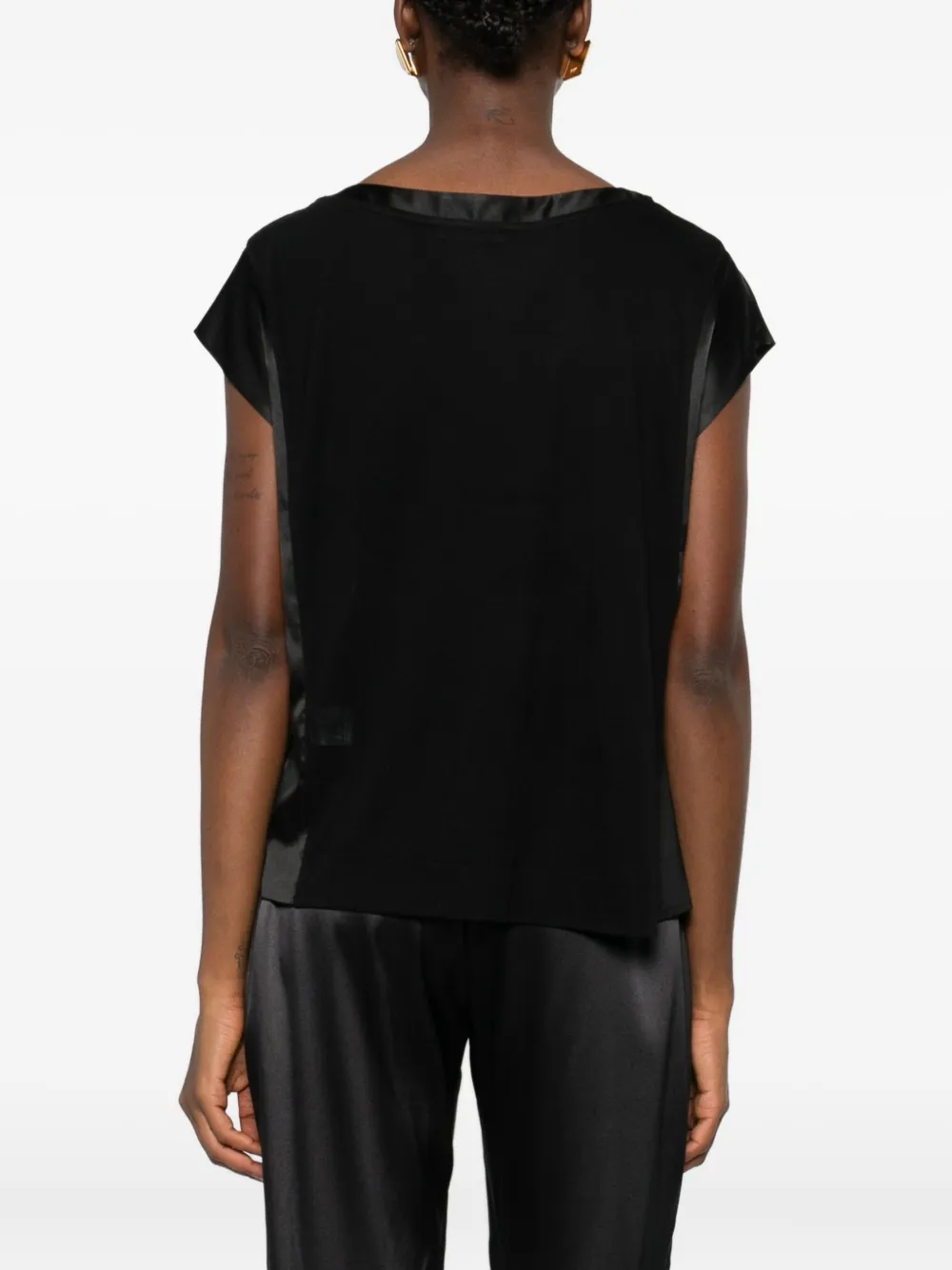 Purotatto Velvet Panel Top In Black