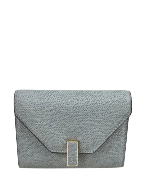 Valextra Iside metallic-plaque wallet