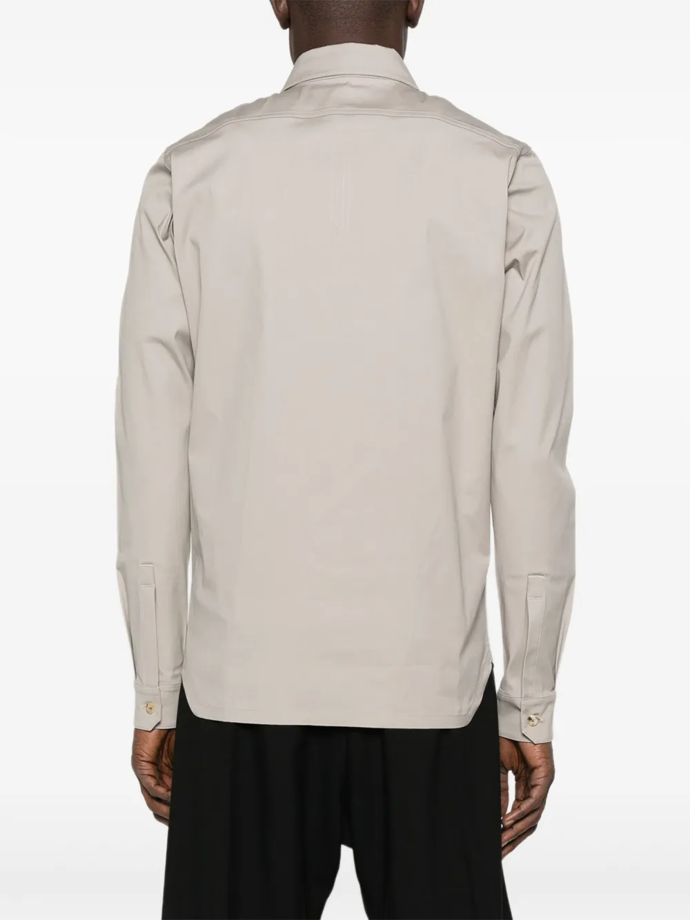 Rick Owens Long-sleeve Pocketed Shirt In Neutral