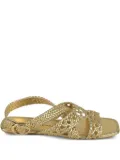 Stuart Weitzman woven leather sandals - Gold