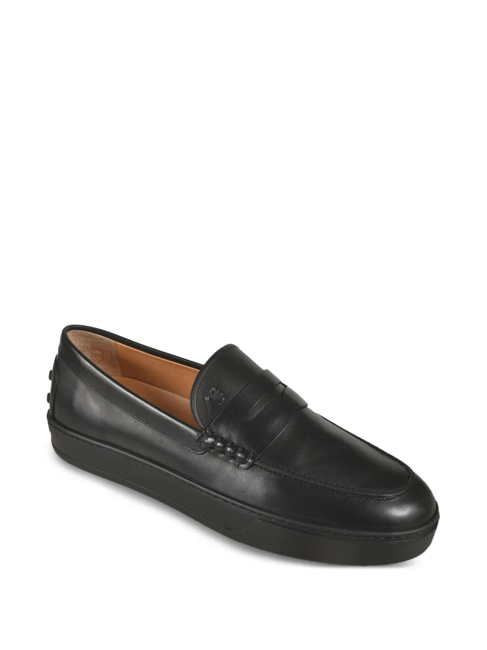 Tod's leather loafers Black