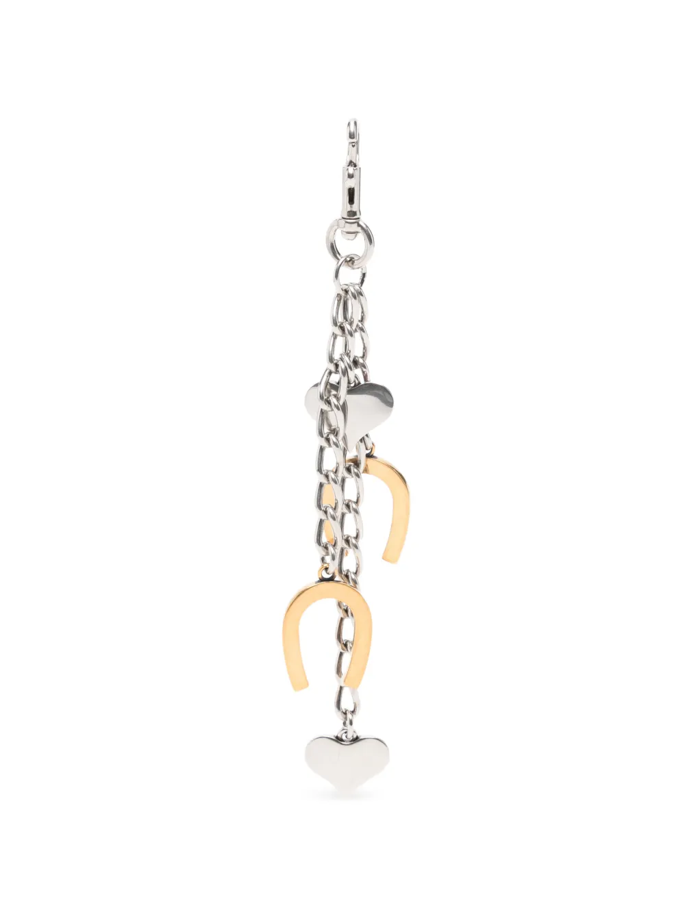  Balenciaga Horseshoe Heart Keyring - Silver 