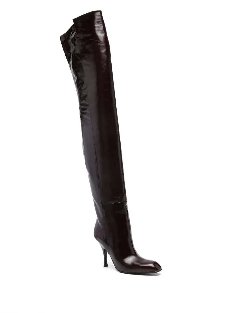Khaite 100mm Colt Over-the-knee Boots In Red