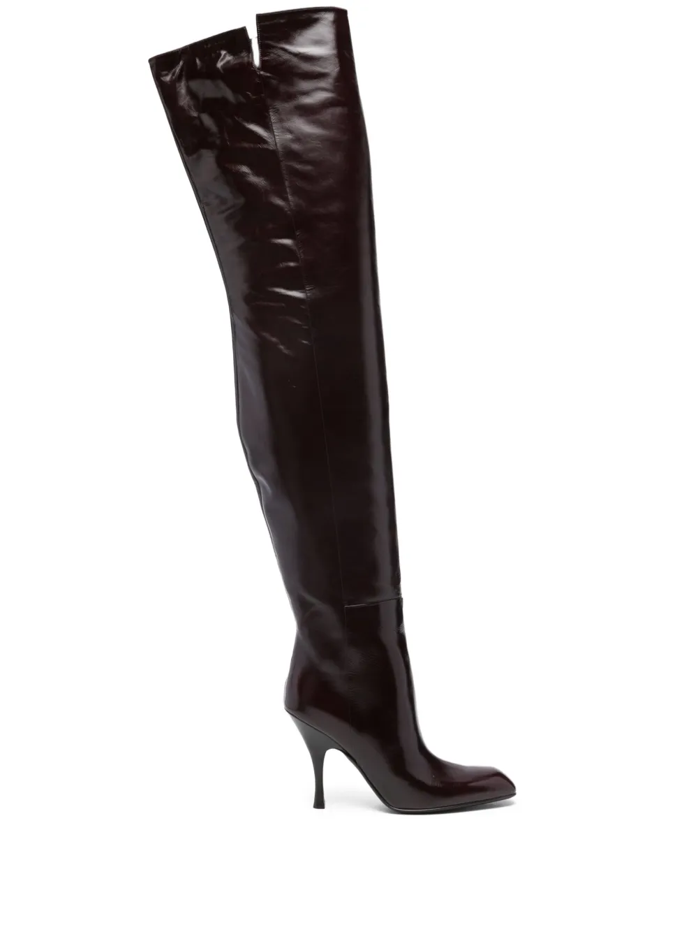 Khaite 100mm Colt Over-the-knee Boots In Red