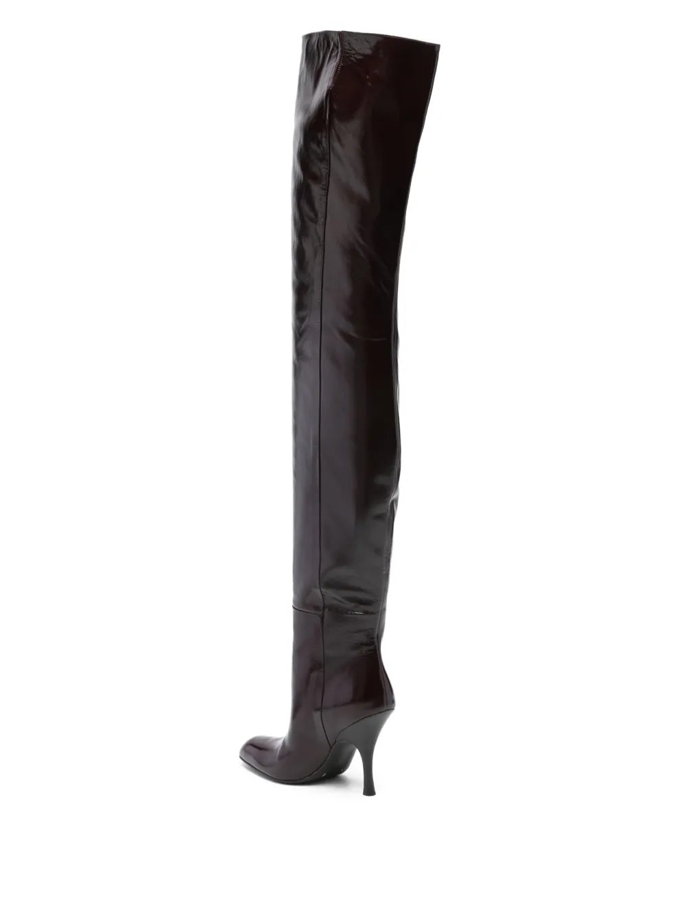 Khaite 100mm Colt Over-the-knee Boots In Red