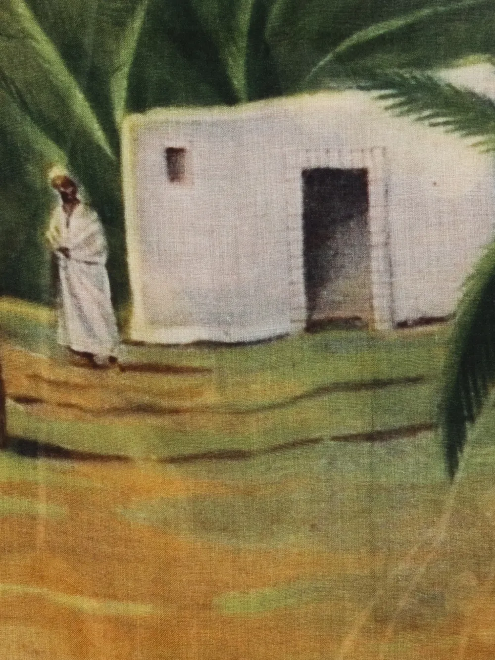 TALKING WALLS multi-coloured printed scarf - Groen