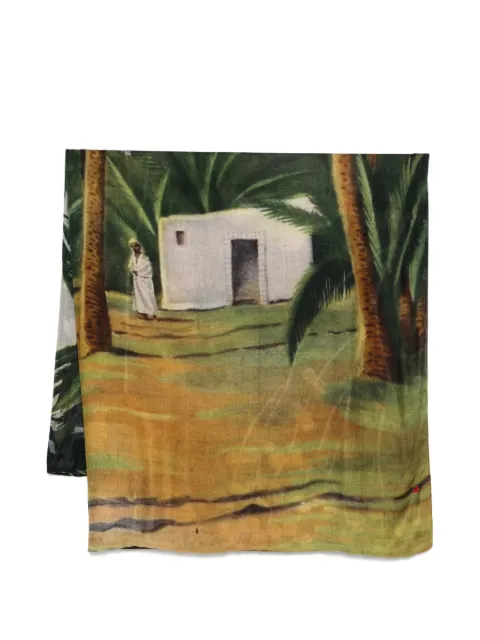 TALKING WALLS multi-coloured printed scarf