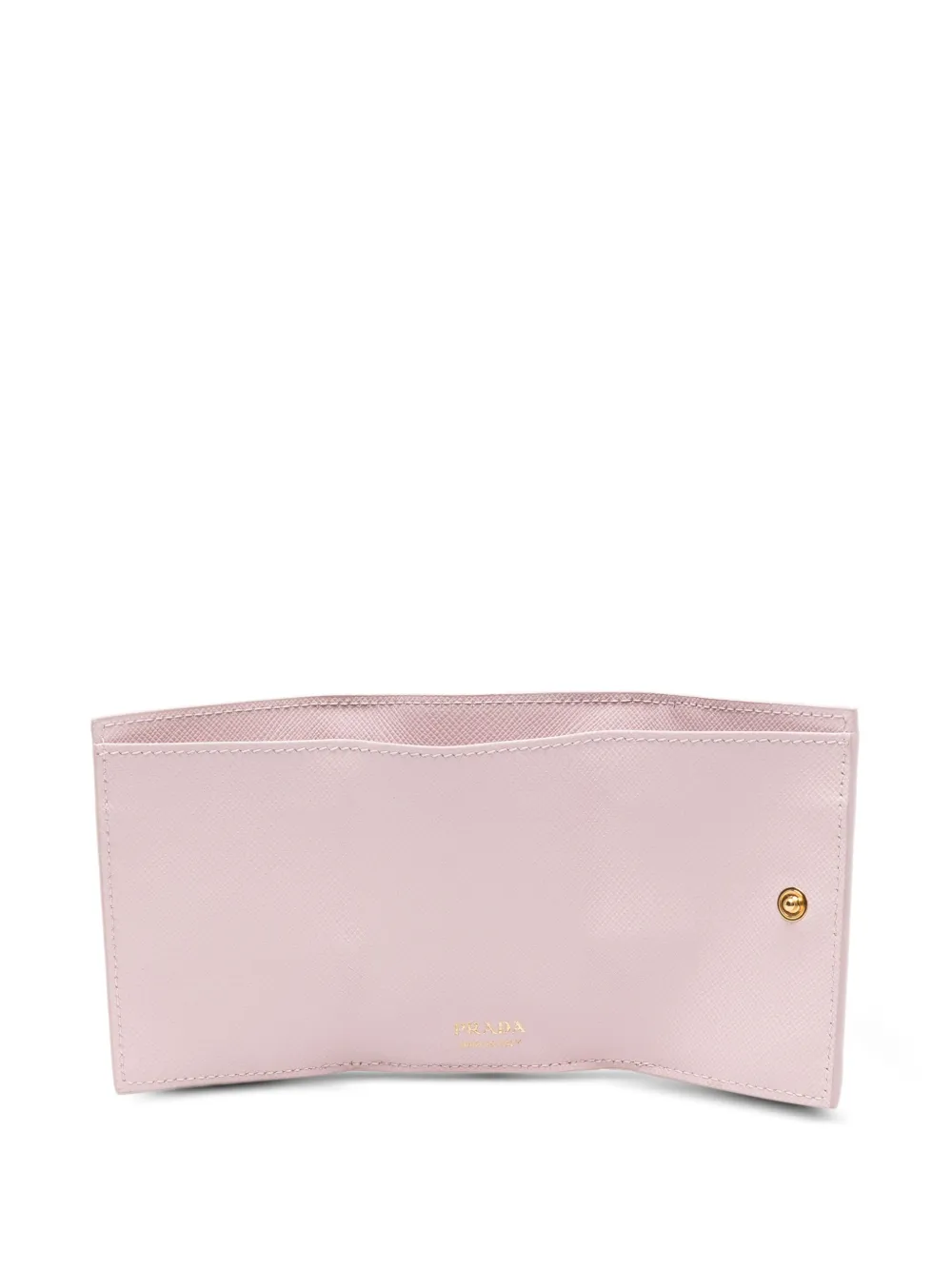 Prada Triangle-logo Leather Wallet In Pink