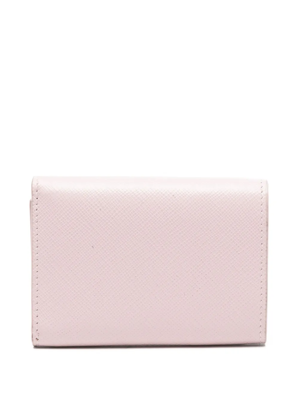 Prada triangle-logo leather wallet - Roze