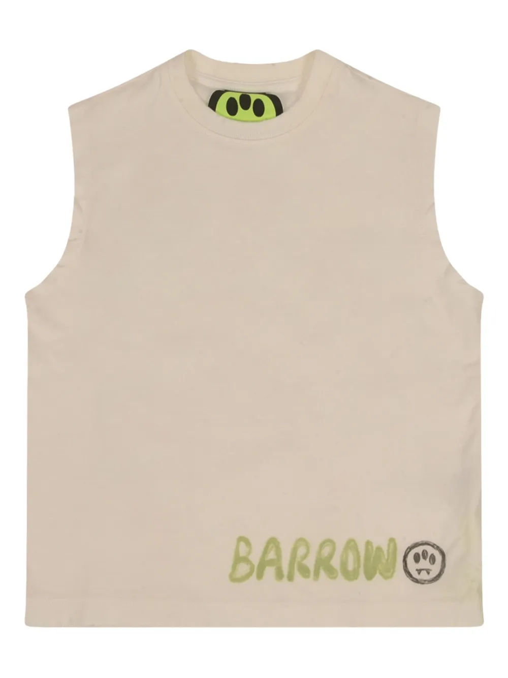 Barrow kids Mouwloze tanktop met logoprint Beige