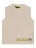 Barrow kids sleeveless logo-print top - Neutrals