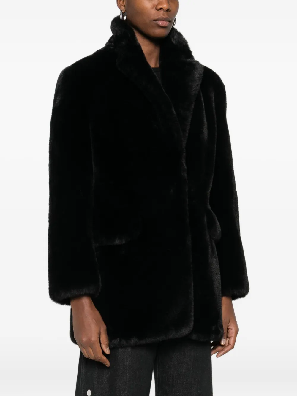  Sword High-neck Jacket - Black 