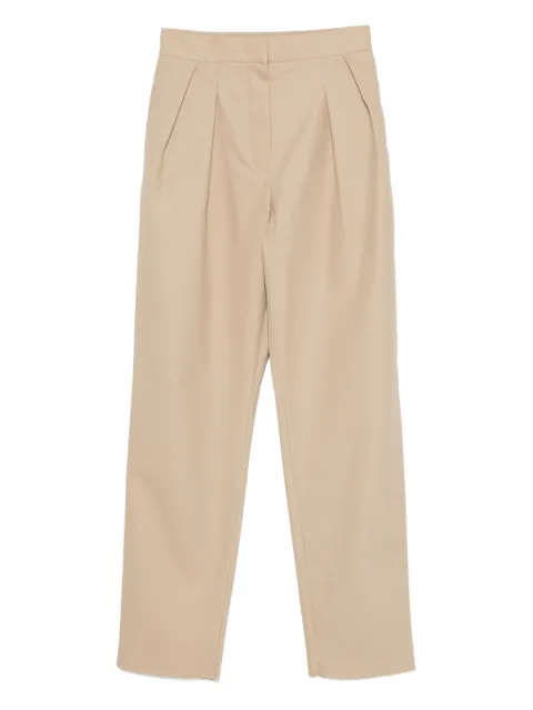 Max Mara Dede pleated raw-edge trousers