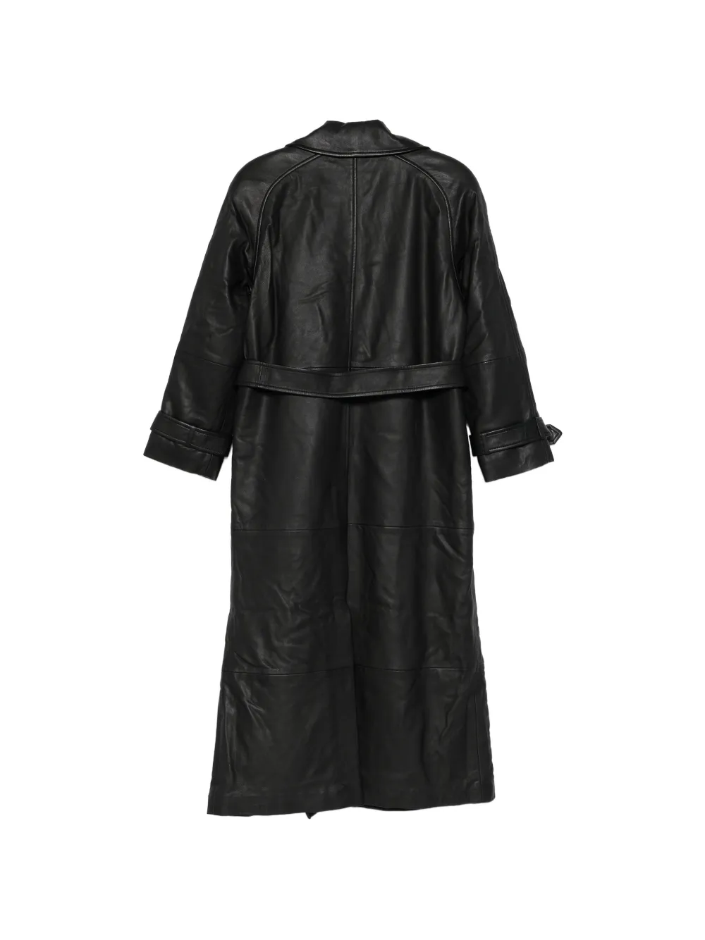  Sword Belted Double-breasted Coat - Black 