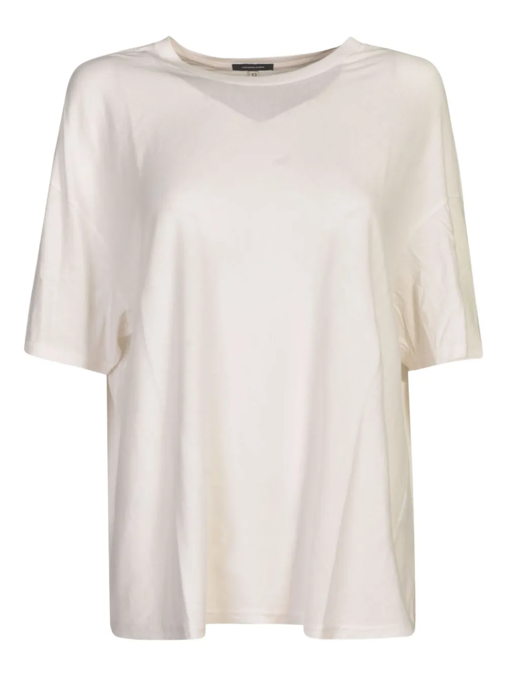 R13 T-shirt van katoen-kasjmierblend Wit