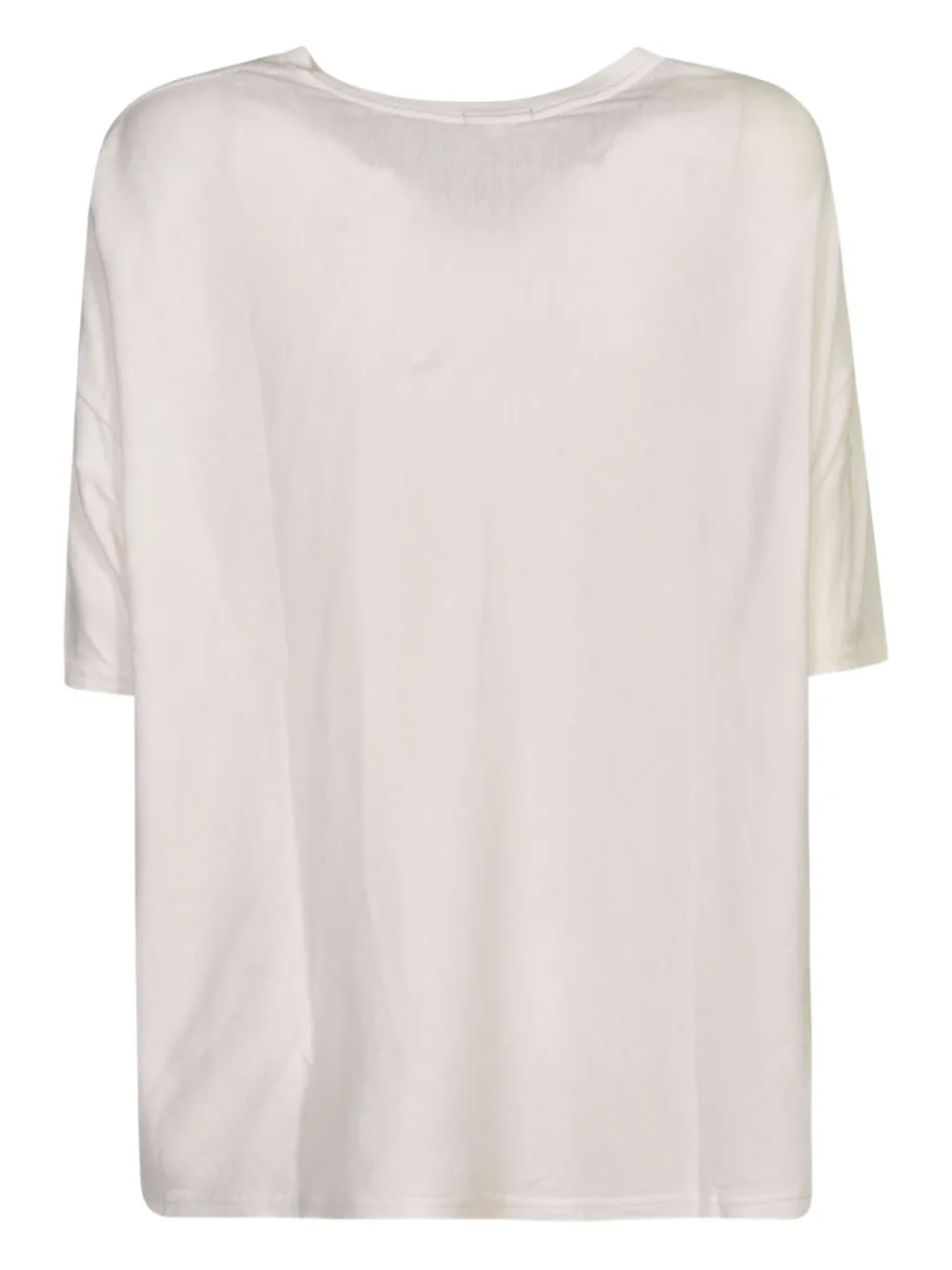R13 T-shirt van katoen-kasjmierblend Wit