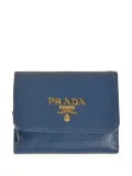 Prada logo-plaque wallet - Blue