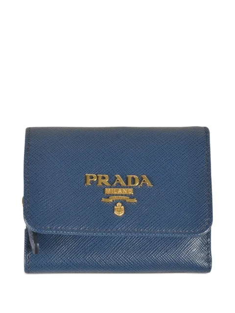 Prada logo-plaque wallet