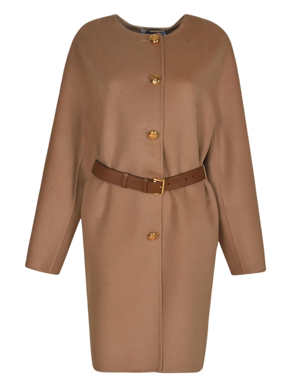 Prada belted buttoned coat Bruin