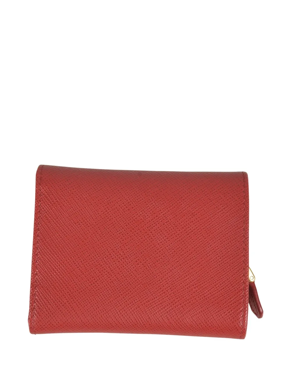 Prada Portemonnee met logoplakkaat Rood