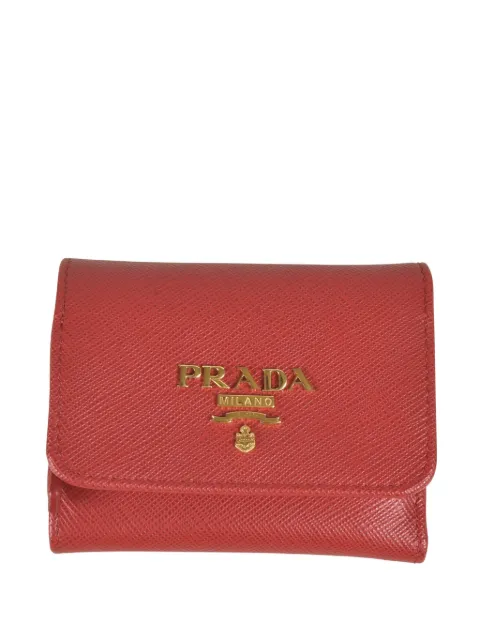 Prada logo-plaque wallet