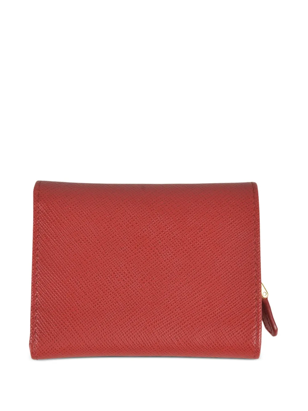 Prada Portemonnee met logoplakkaat - Rood