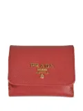Prada logo-plaque wallet - Red