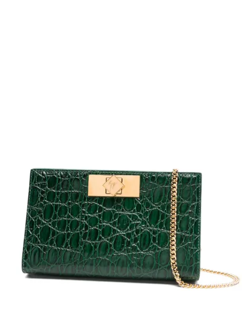 Giuseppe Zanotti crocodile-effect clutch bag