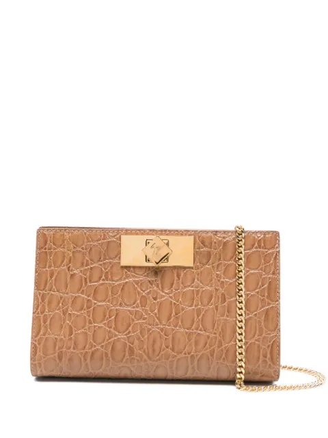 Giuseppe Zanotti crocodile-effect clutch bag