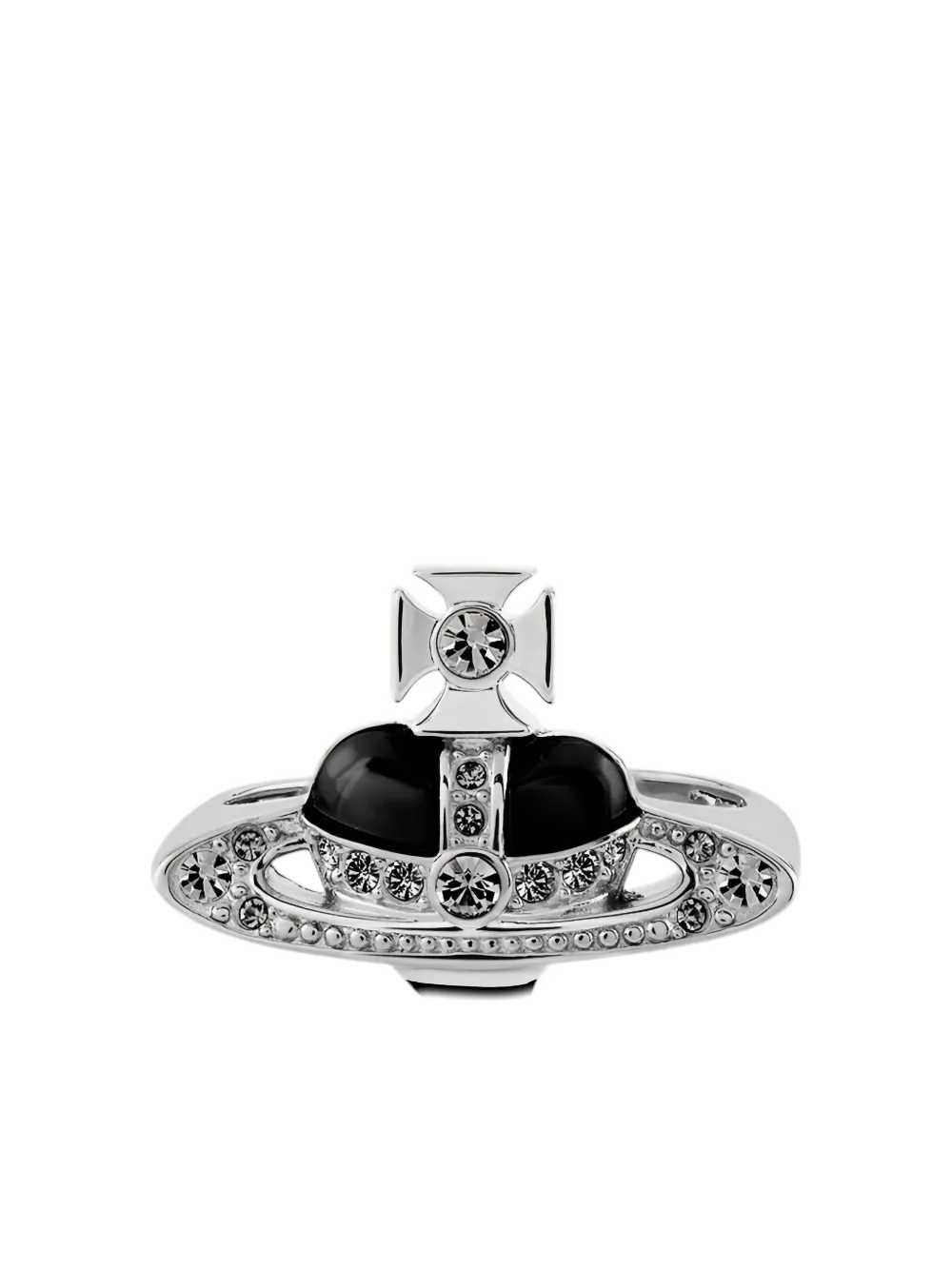 Vivienne Westwood Crystal-embellishment Ring In Silver