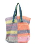 Épice Kanpur striped mesh tote bag - Orange