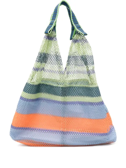 Épice Elziver striped-mesh shoulder bag