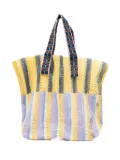 Épice Kanpur striped mesh tote bag - Yellow