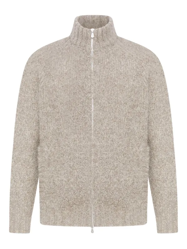 ブルネロクチネリ カーディガン ジップアップ カシミヤシルク 44