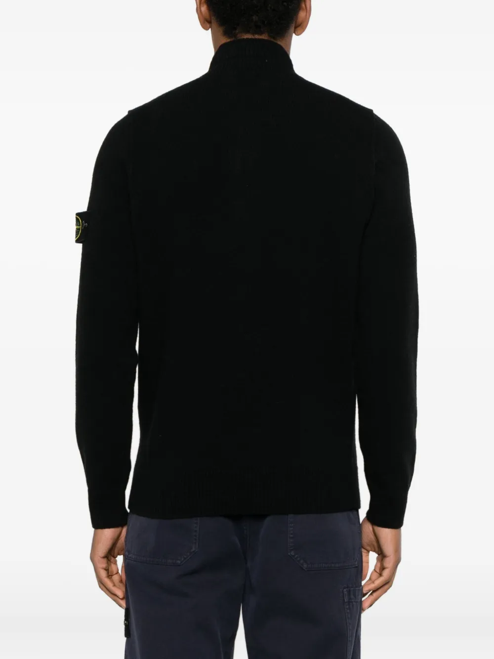 Stone Island Wollen trui met hoge hals Zwart