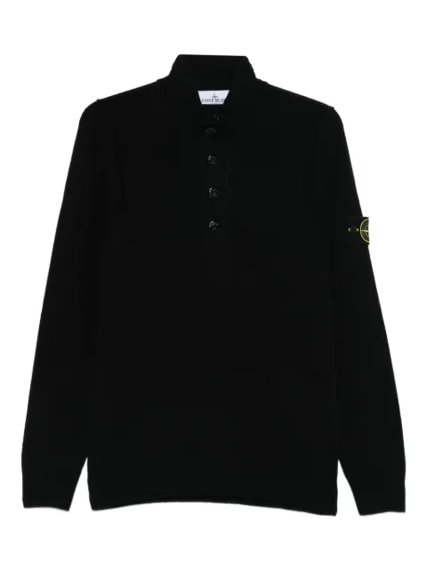 Stone Island high-neck button wool sweater