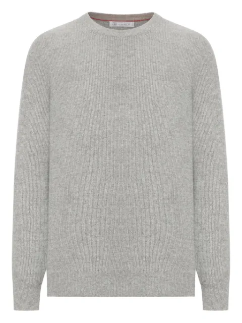 Brunello Cucinelli Suéter canelado de cashmere