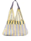 Épice striped mesh shoulder bag - Yellow