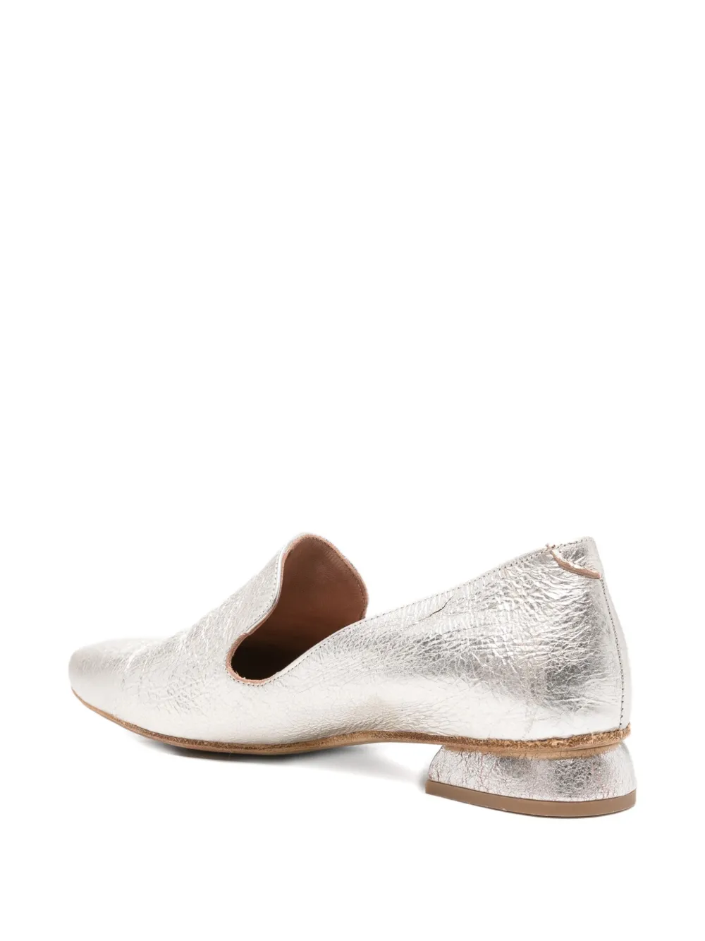 kudeta metallic-leather loafers Silver