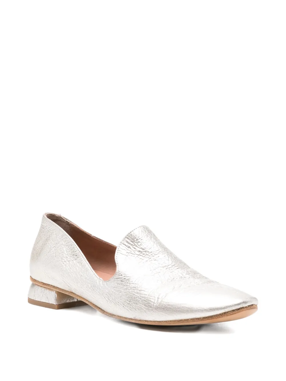 kudeta metallic-leather loafers Silver