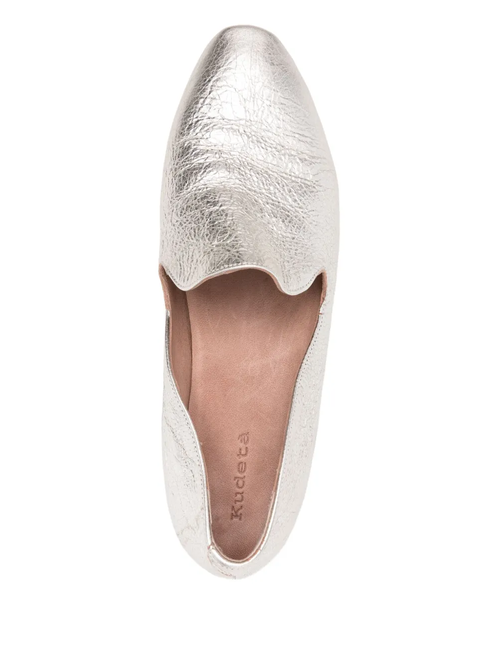 kudeta metallic-leather loafers Silver