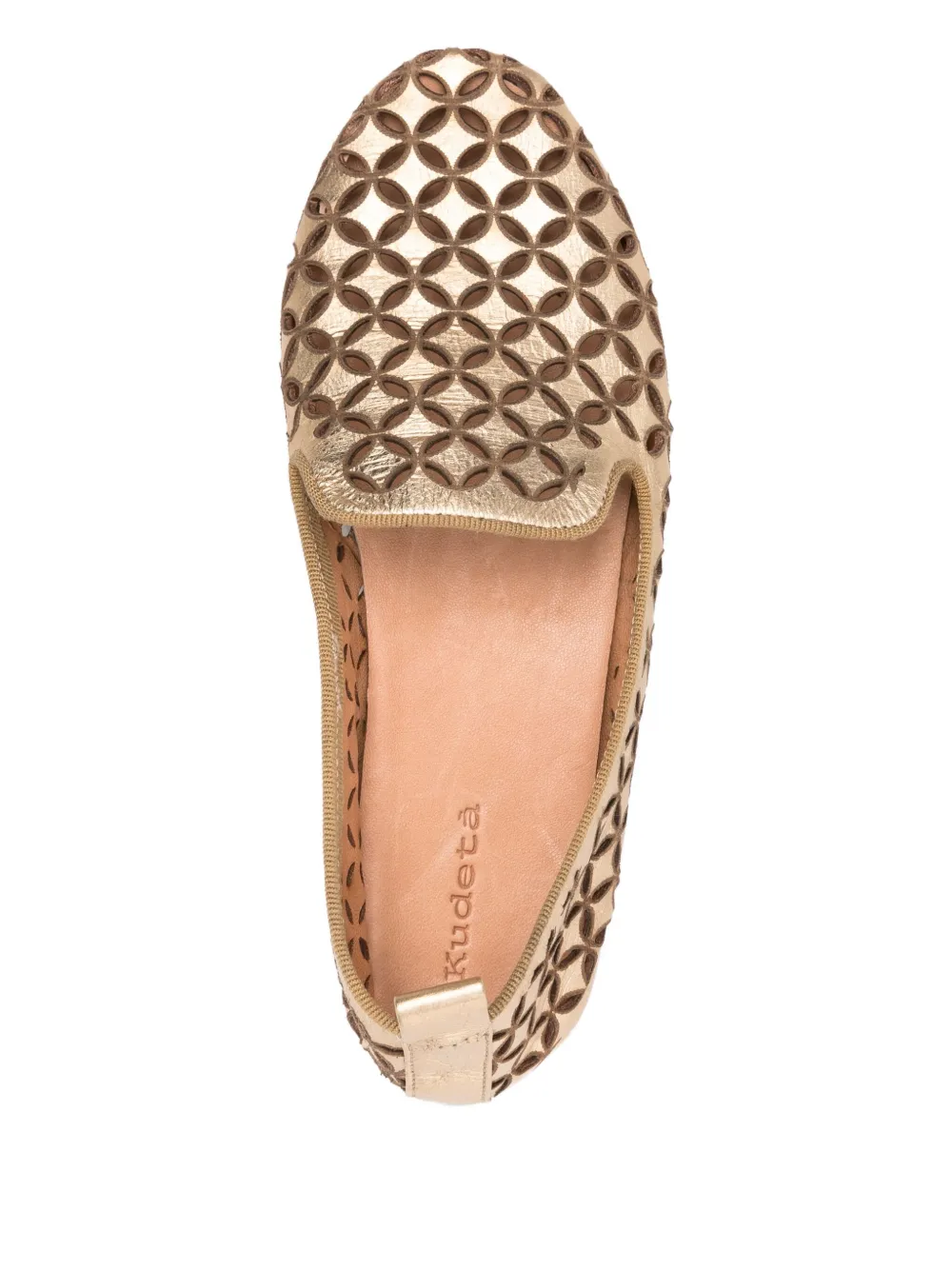 kudeta leather cut-detail loafers Gold