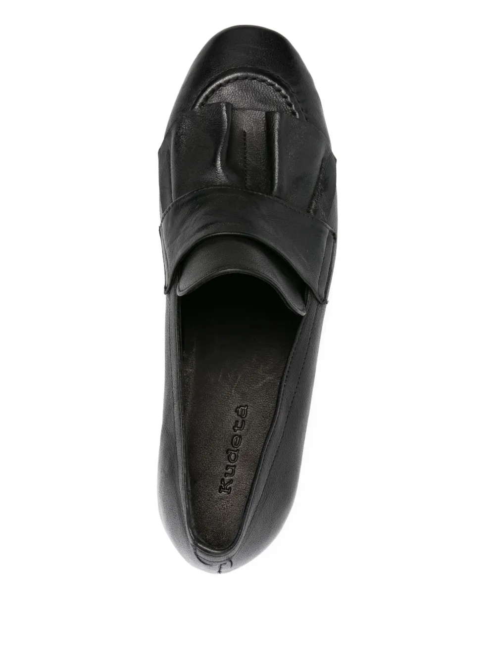 kudeta 40mm ruffled leather loafers Black