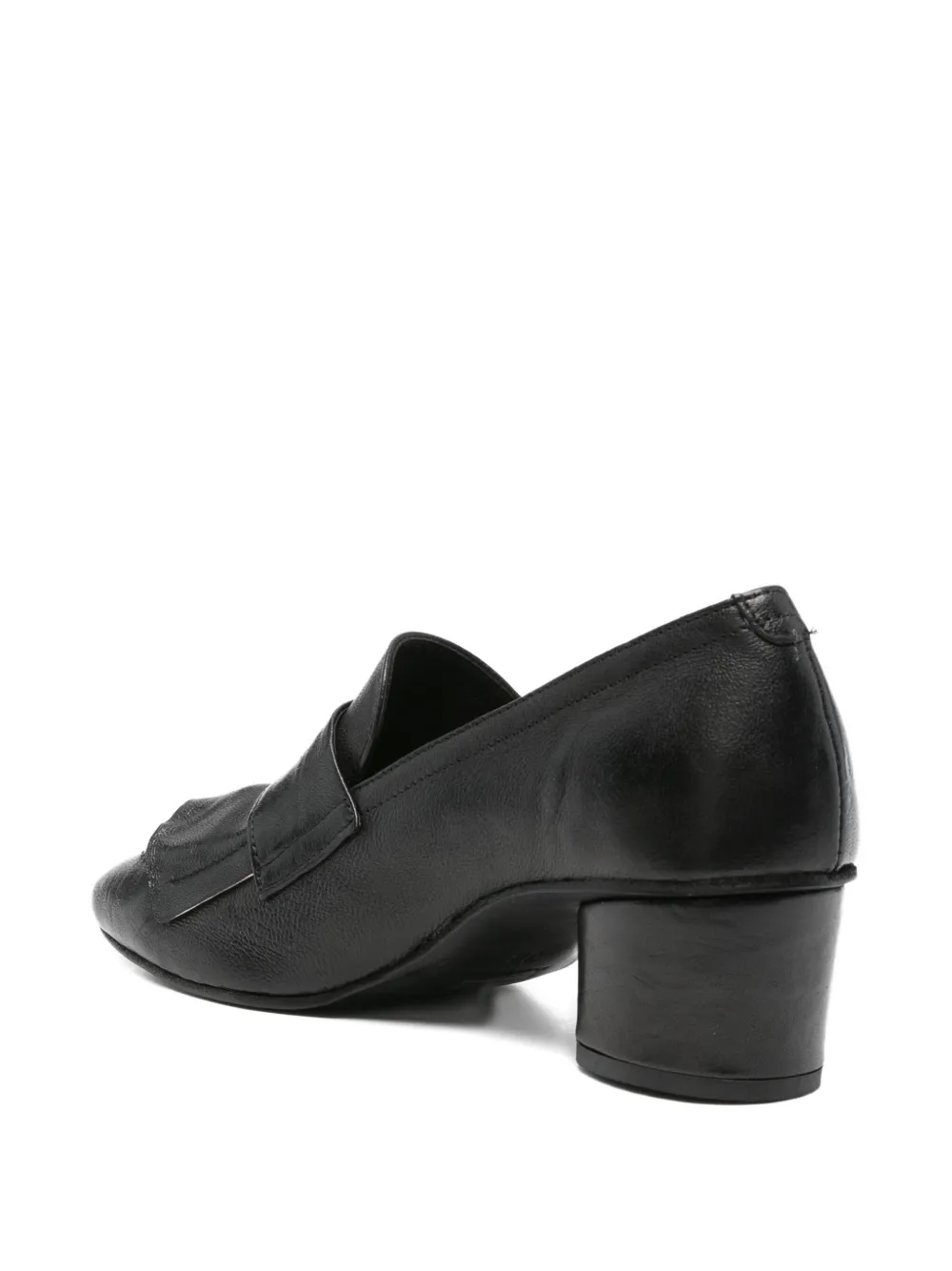 kudeta 40mm ruffled leather loafers Black