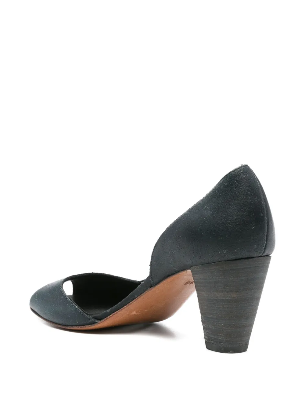 Reinhard Plank peep-toe block-heel pumps Blue