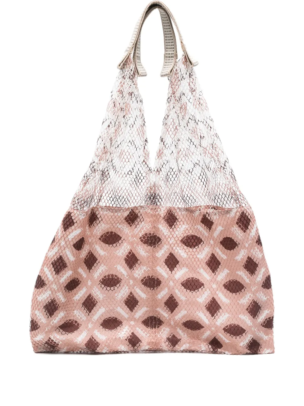 Épice mesh-panel geometric-pattern shoulder bag | Pink | Image 1